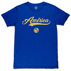 Club America 1863FC Script Slub T-Shirt Discount - Royal 