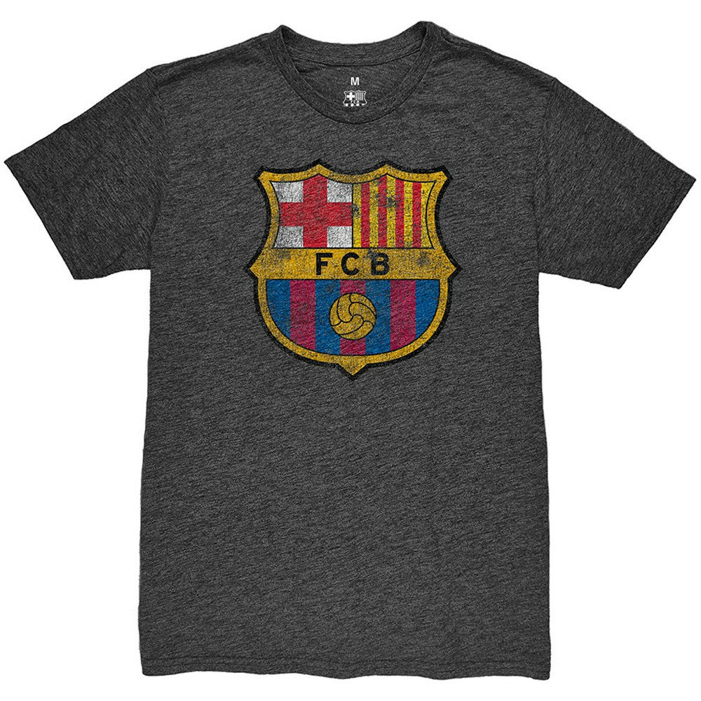 Barcelona 1863FC Color Crest Twisted Tri-Blend Slub T-Shirt on sale - Heather Black 