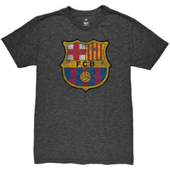 Barcelona 1863FC Color Crest Twisted Tri-Blend Slub T-Shirt on sale - Heather Black 