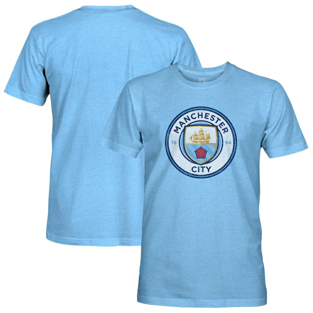 Manchester City 1863FC Color Crest Twisted Tri-Blend Slub T-Shirt Discount - Sky Blue 