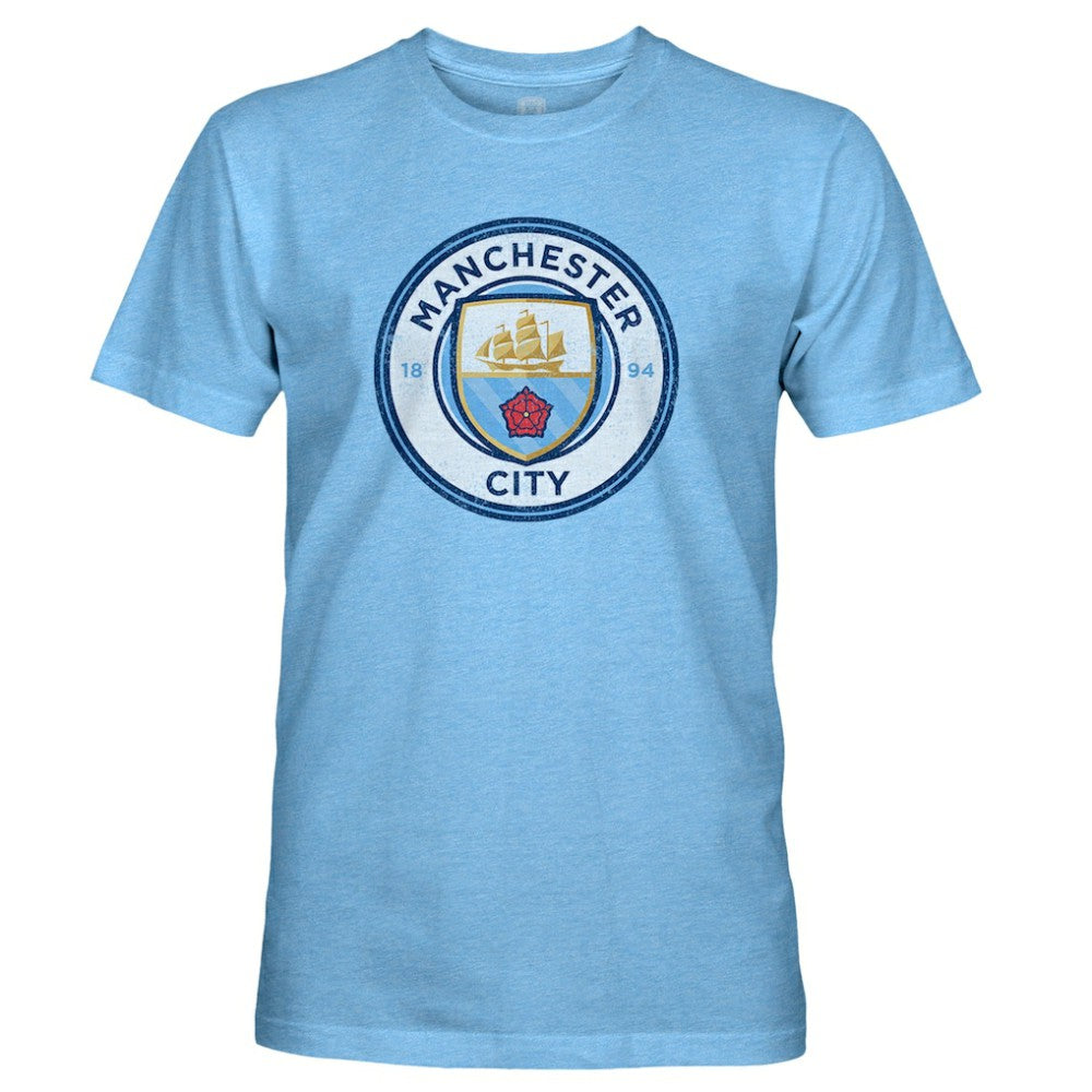 Manchester City 1863FC Color Crest Twisted Tri-Blend Slub T-Shirt Discount - Sky Blue 