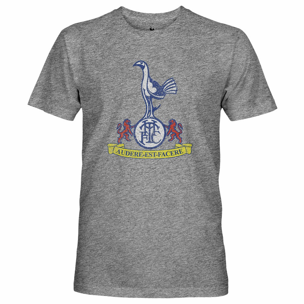 Tottenham Hotspur 1863FC Retro Crest Twisted Tri-Blend Slub T-Shirt Sale - Heather Gray 