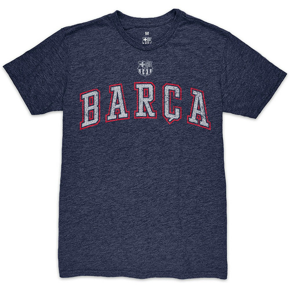 Barcelona 1863FC Wordmark Twisted Tri-Blend Slub T-Shirt on sale - Heather Navy 