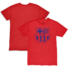 Barcelona 1863FC Mono Crest Twisted Tri-Blend Slub T-Shirt on sale - Red 