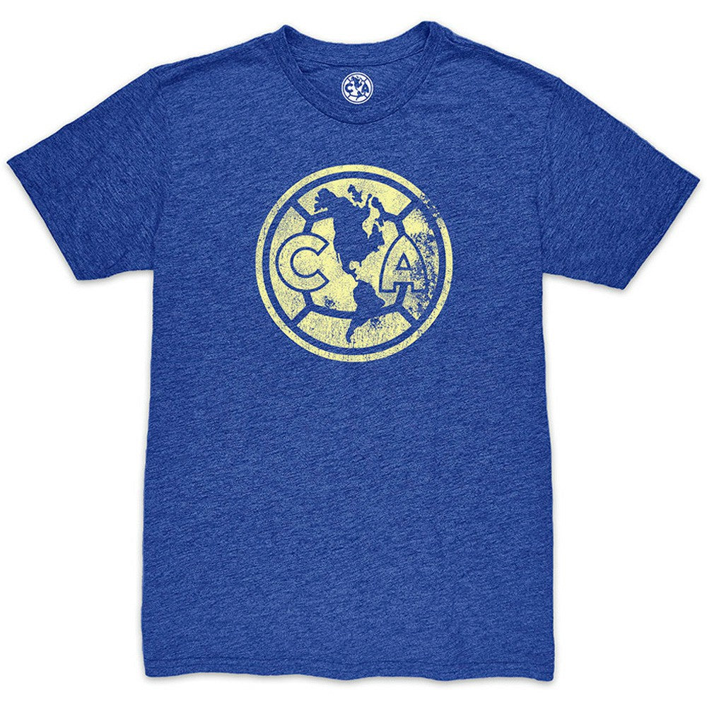 Club America 1863FC Mono Crest Twisted Tri-Blend Slub T-Shirt Discount - Heather Royal 