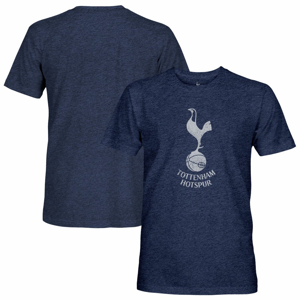 Tottenham Hotspur 1863FC Mono Crest Twisted Tri-Blend Slub T-Shirt Sale - Heather Navy 