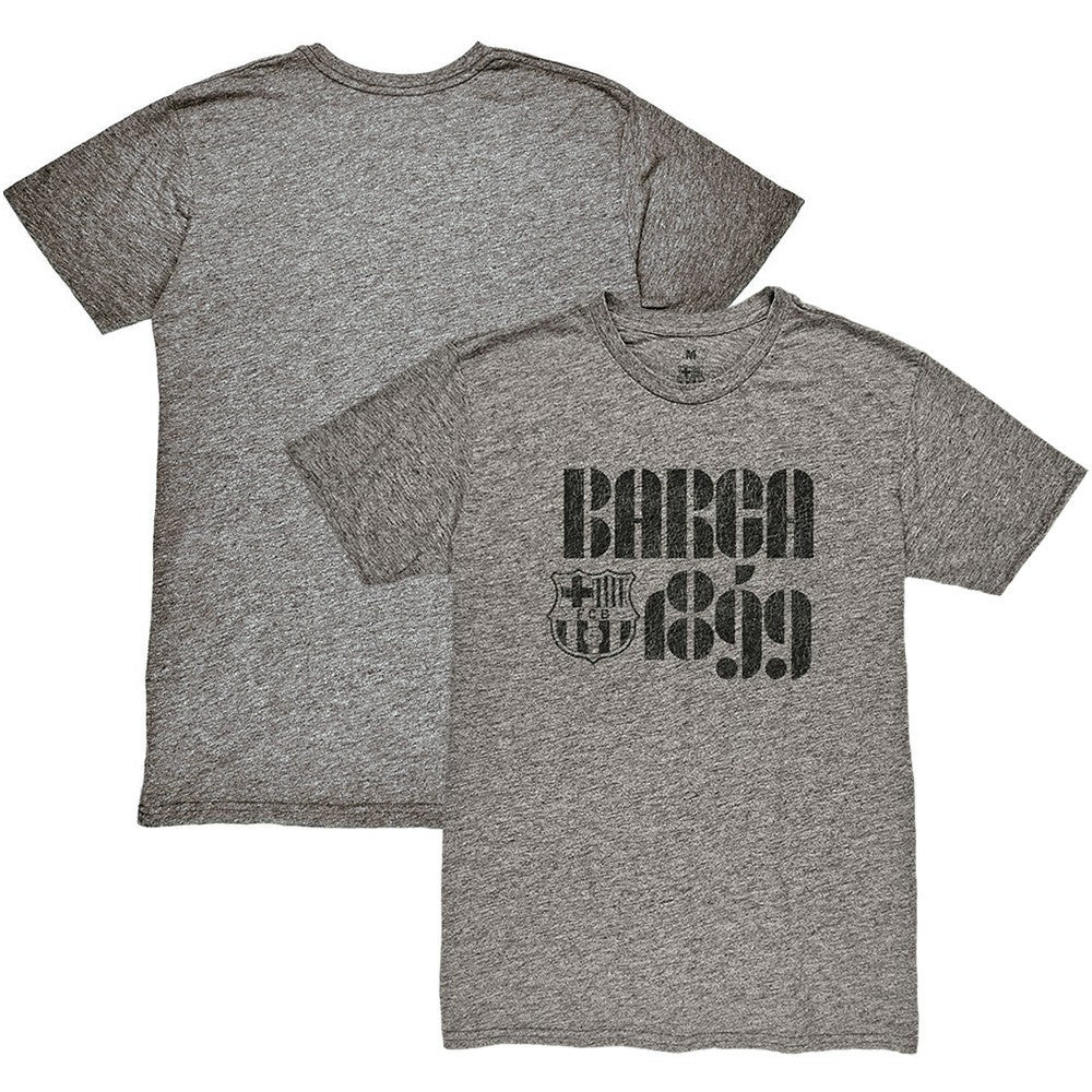 Barcelona 1863FC Retro Vibes Twisted Tri-Blend Slub T-Shirt on sale - Heather Gray 