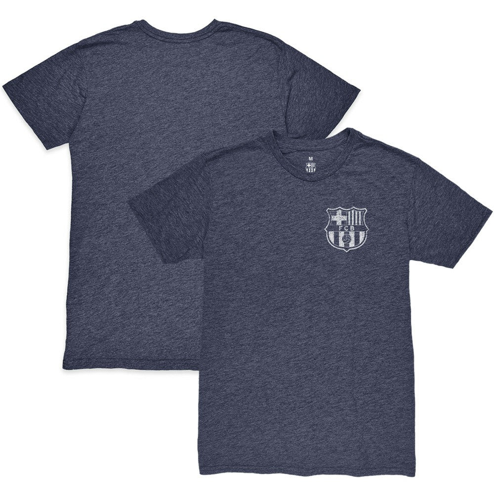 Barcelona 1863FC Front Back Date Twisted Tri-Blend T-Shirt on sale - Heather Navy 