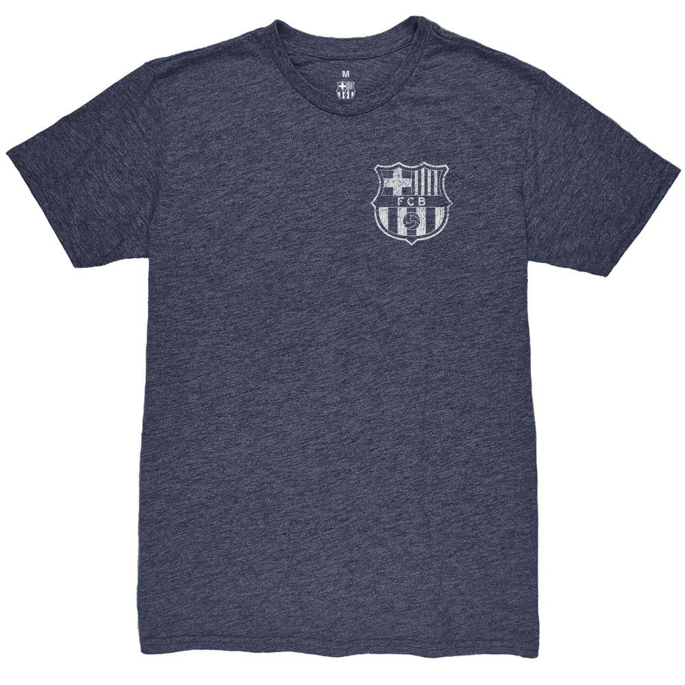 Barcelona 1863FC Front Back Date Twisted Tri-Blend T-Shirt on sale - Heather Navy 