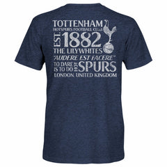 Tottenham Hotspur 1863FC Front Back Text Twisted Tri-Blend Slub T-Shirt Sale - Heather Navy 