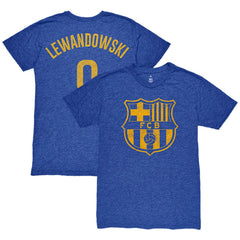 Robert Lewandowski Barcelona 1863FC Player Name & Number Twisted Tri-Blend Slub T-Shirt on sale - Heather Royal 