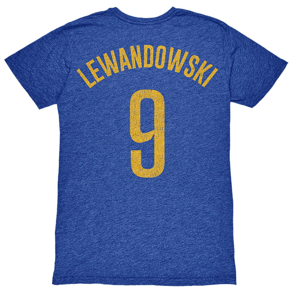 Robert Lewandowski Barcelona 1863FC Player Name & Number Twisted Tri-Blend Slub T-Shirt on sale - Heather Royal 