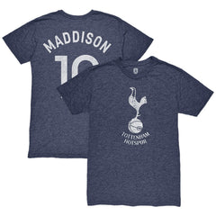 James Maddison Tottenham Hotspur 1863FC Player Name & Number Twisted Tri-Blend Slub T-Shirt Sale - Heather Navy 