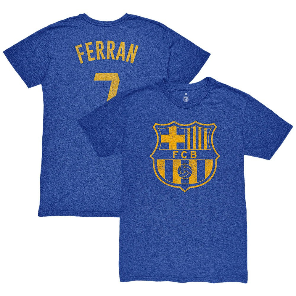 Ferran Torres Barcelona 1863FC Player Name & Number Twisted Tri-Blend Slub T-Shirt on sale - Heather Royal 