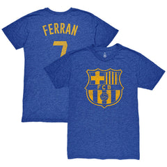 Ferran Torres Barcelona 1863FC Player Name & Number Twisted Tri-Blend Slub T-Shirt on sale - Heather Royal 