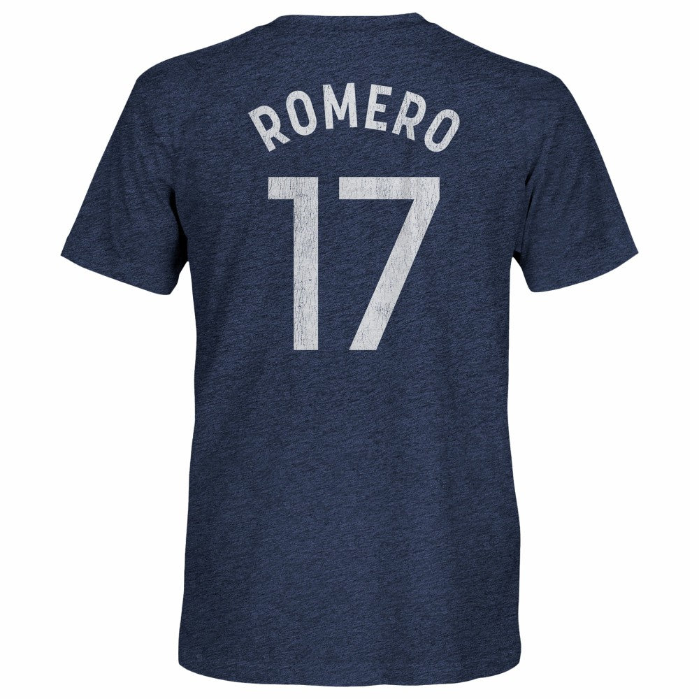 Cristian Romero Tottenham Hotspur 1863FC Player Name & Number Twisted Tri-Blend Slub T-Shirt Sale - Heather Navy 