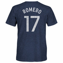 Cristian Romero Tottenham Hotspur 1863FC Player Name & Number Twisted Tri-Blend Slub T-Shirt Sale - Heather Navy 