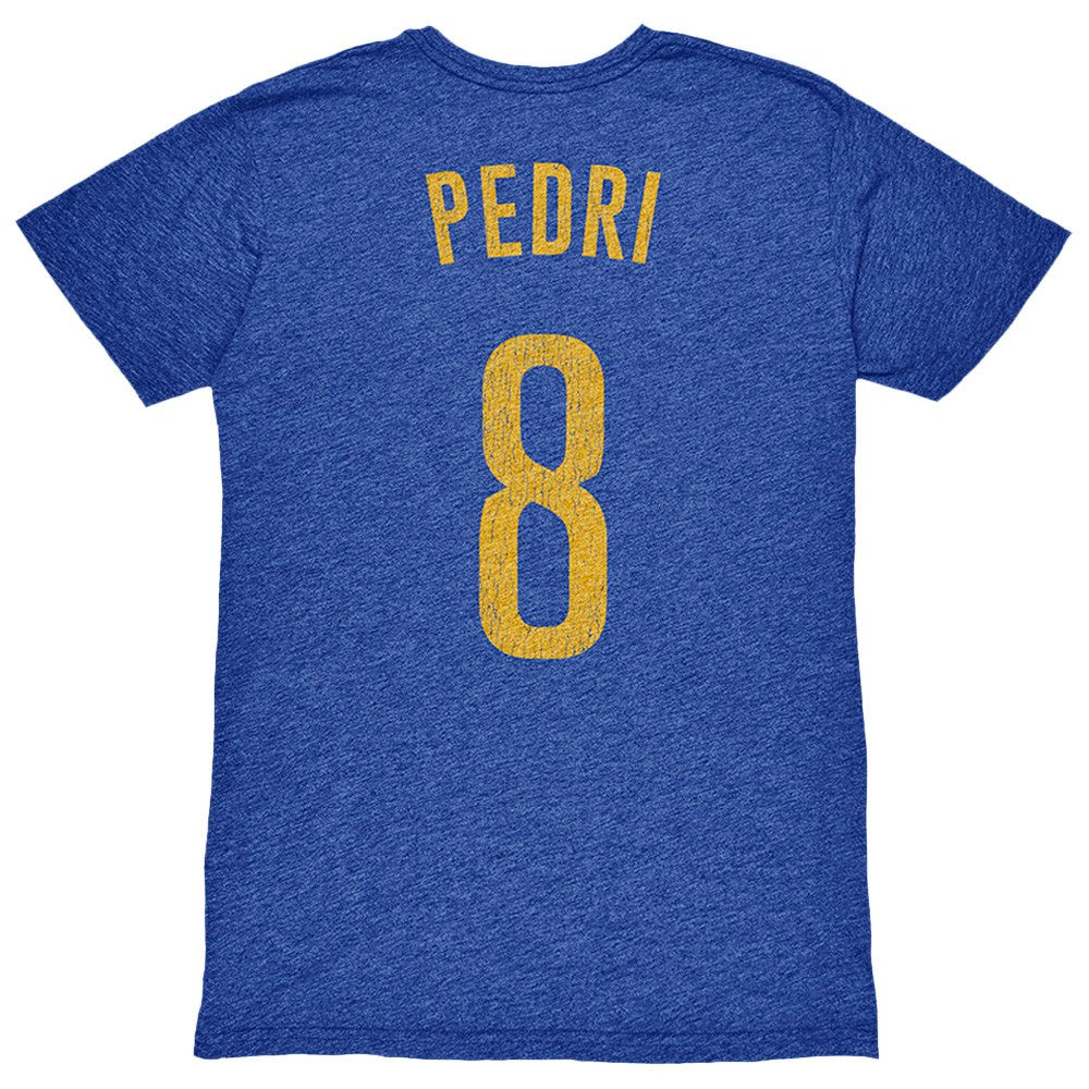 Pedri Barcelona 1863FC Player Name & Number Twisted Tri-Blend Slub T-Shirt on sale - Heather Royal 