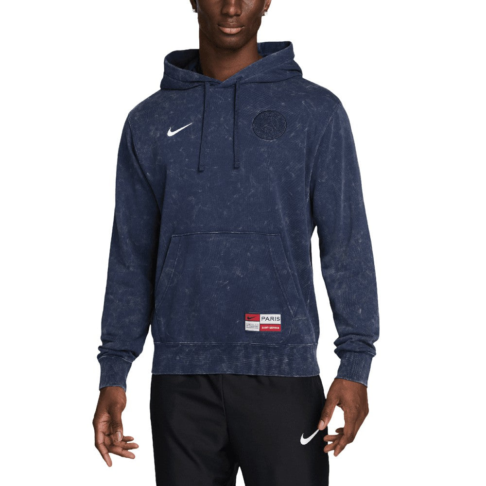 Paris Saint-Germain Club Washed Pullover Hoodie on sale - Navy 