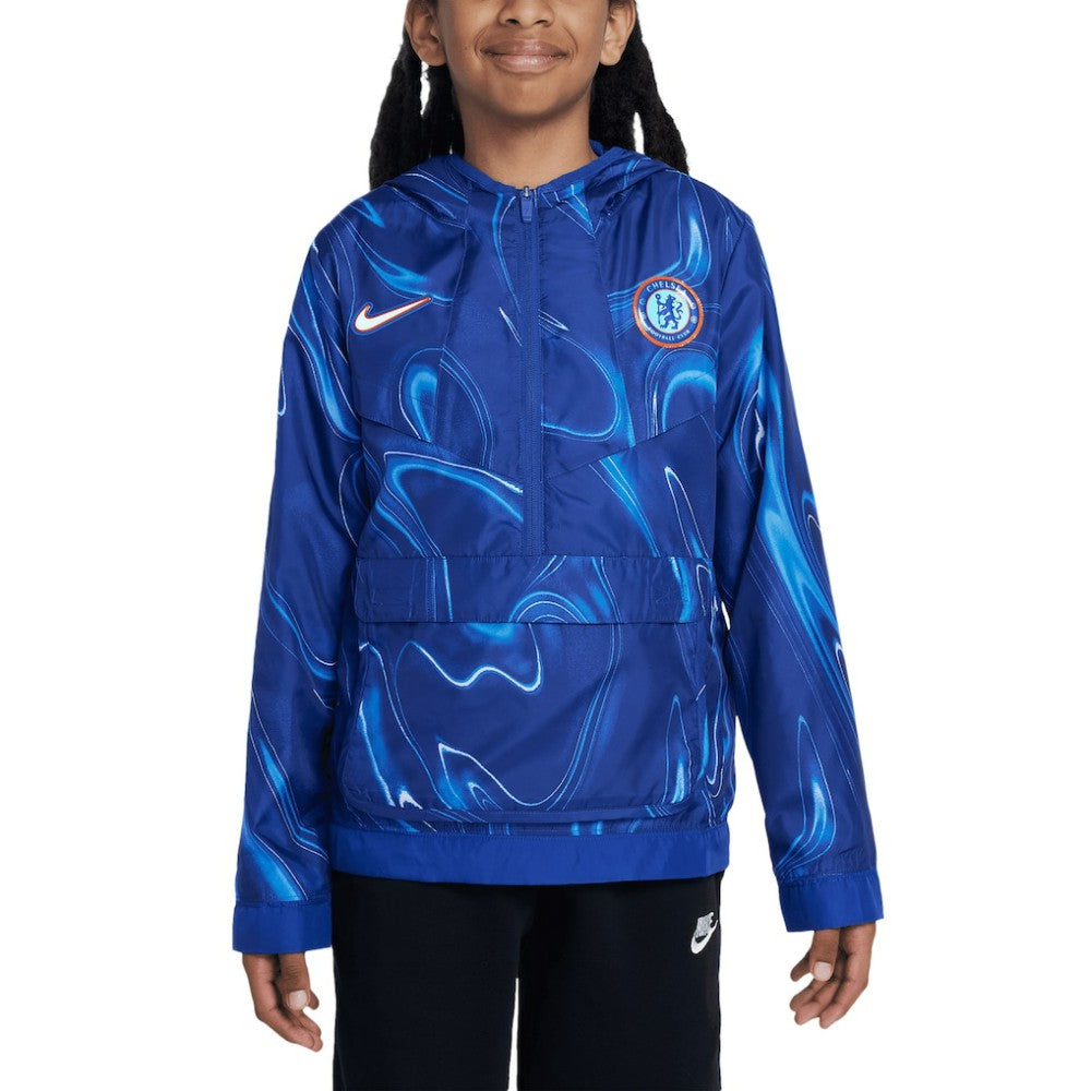 Chelsea Youth Amplify Anorak Half-Zip Hoodie Jacket on sale - Blue 