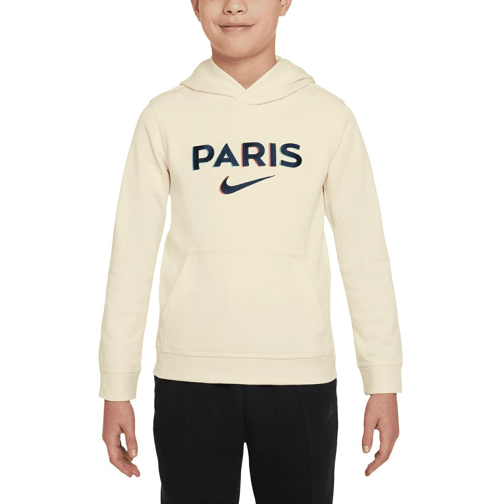 Paris Saint-Germain Youth Club Pullover Hoodie on sale - Cream 