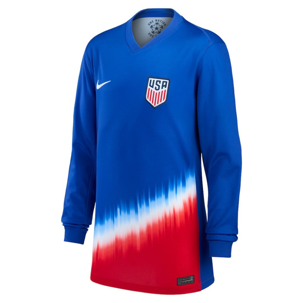 USMNT Youth 2024 Away Replica Long Sleeve Jersey on sale - Blue 