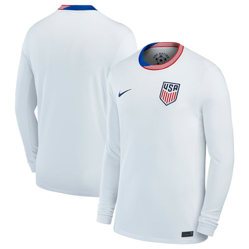 USMNT 2024 Home Replica Long Sleeve Jersey on sale - White 