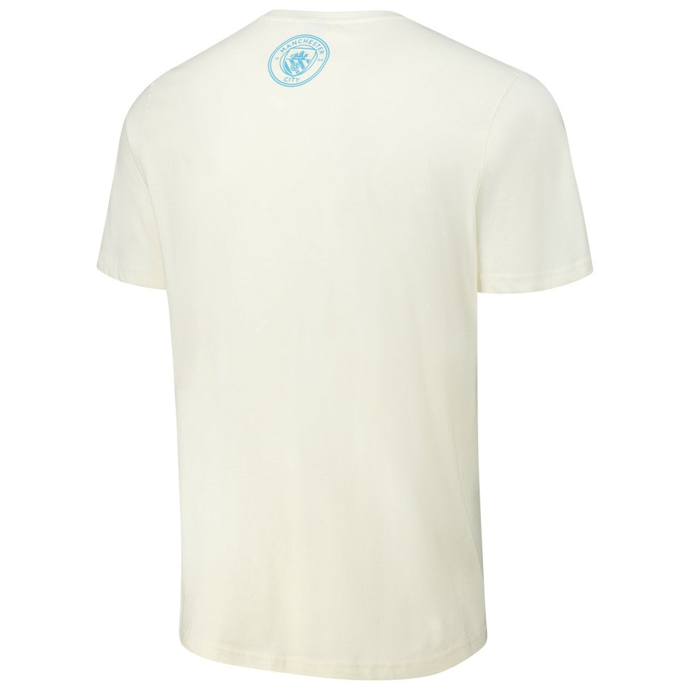 Manchester City Logo T-Shirt Discount - Cream 