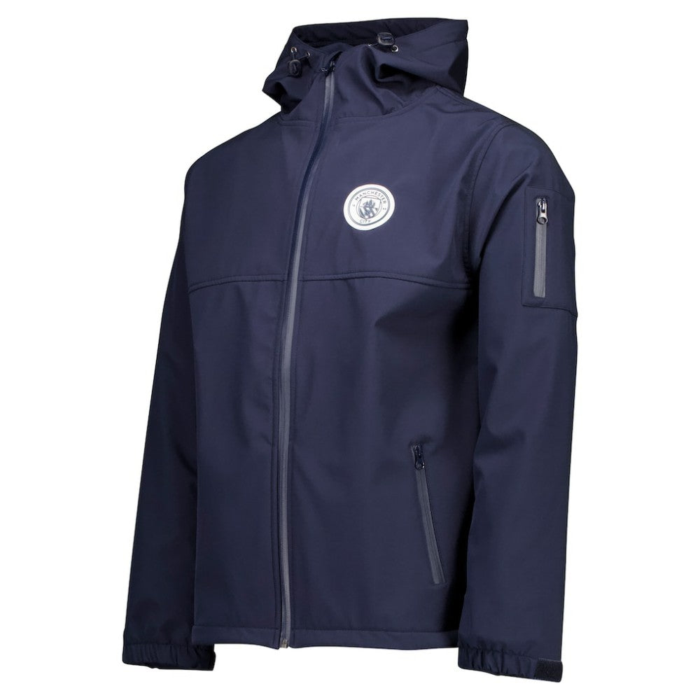 Manchester City Three-Layer Full-Zip Hoodie Jacket Discount - Navy 