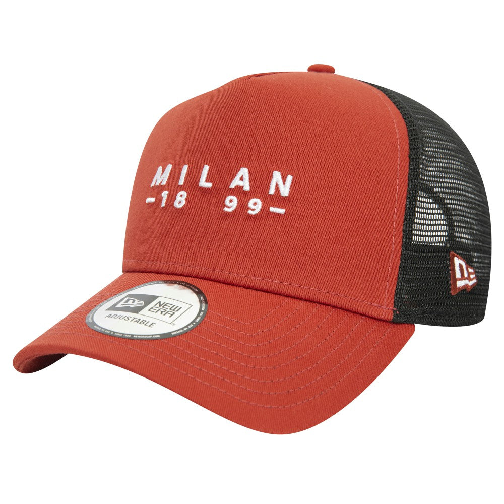 AC Milan New Era 9FORTY A-Frame Trucker Adjustable Hat on sale - Brown 