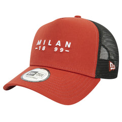 AC Milan New Era 9FORTY A-Frame Trucker Adjustable Hat on sale - Brown 
