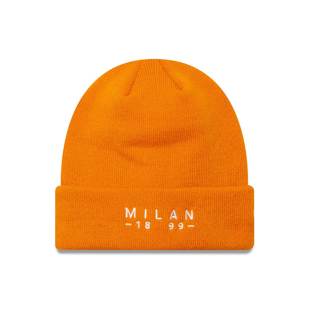 AC Milan New Era Wordmark Cuffed Knit Hat on sale - Orange 