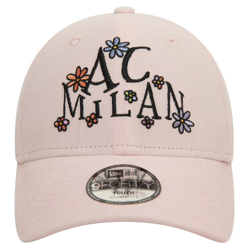 AC Milan New Era Youth Needle Corduroy 9FORTY Adjustable Hat on sale - Light Pink 