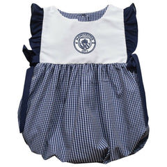 Manchester City Vive La Fete Girl's Infant Gingham Bubble Dress Discount - Navy 