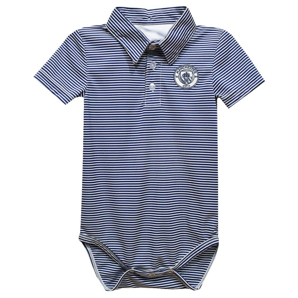 Manchester City Vive La Fete Infant Polo Pencil Stripe Bodysuit Discount - Navy 