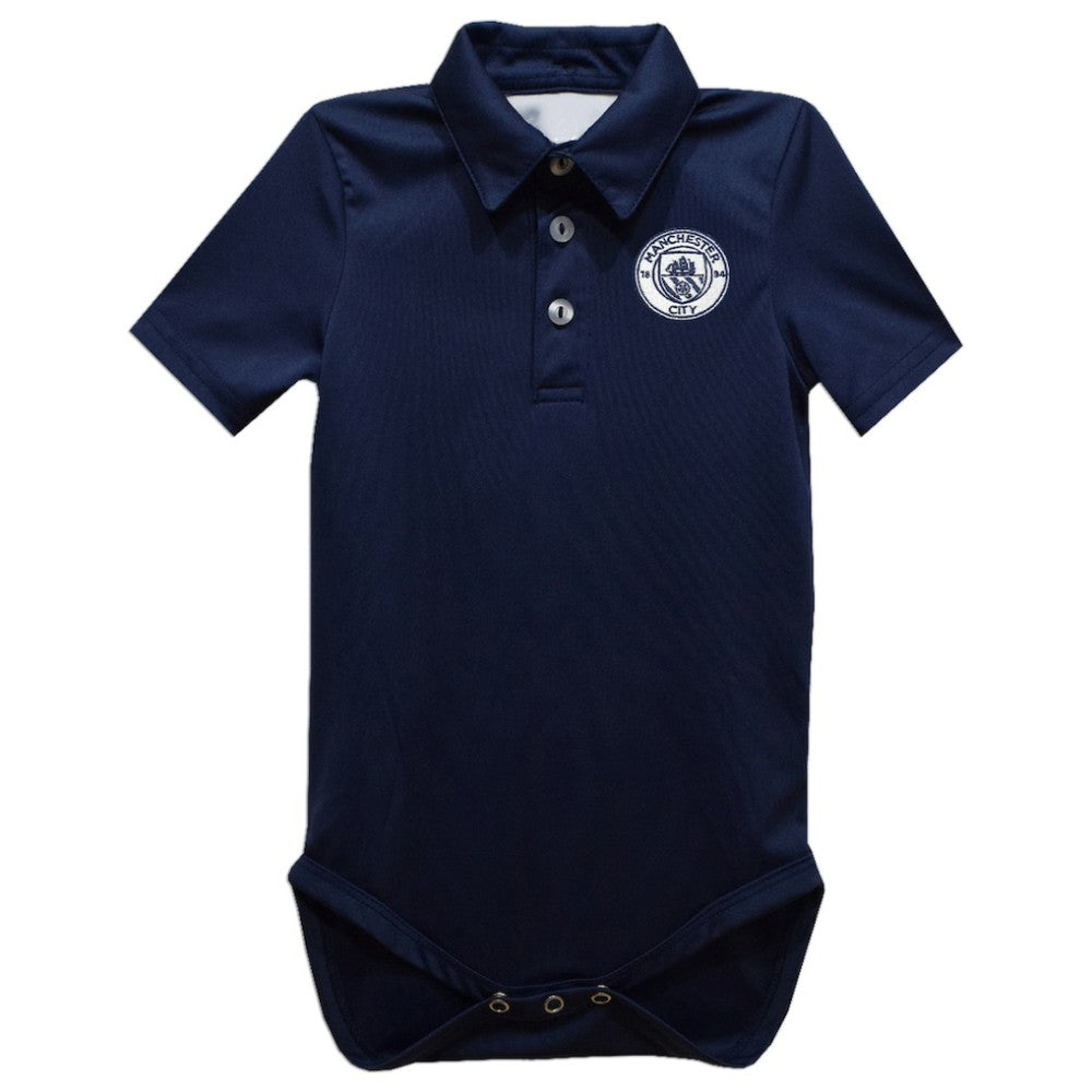 Manchester City Vive La Fete Infant Solid Polo Bodysuit Discount - Navy 