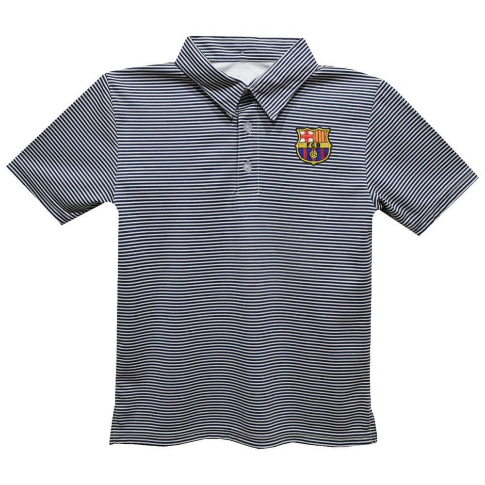 Barcelona Vive La Fete Toddler Pencil Stripe Polo on sale - Navy 
