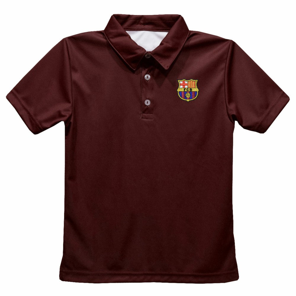 Barcelona Vive La Fete Youth Solid Polo on sale - Maroon 