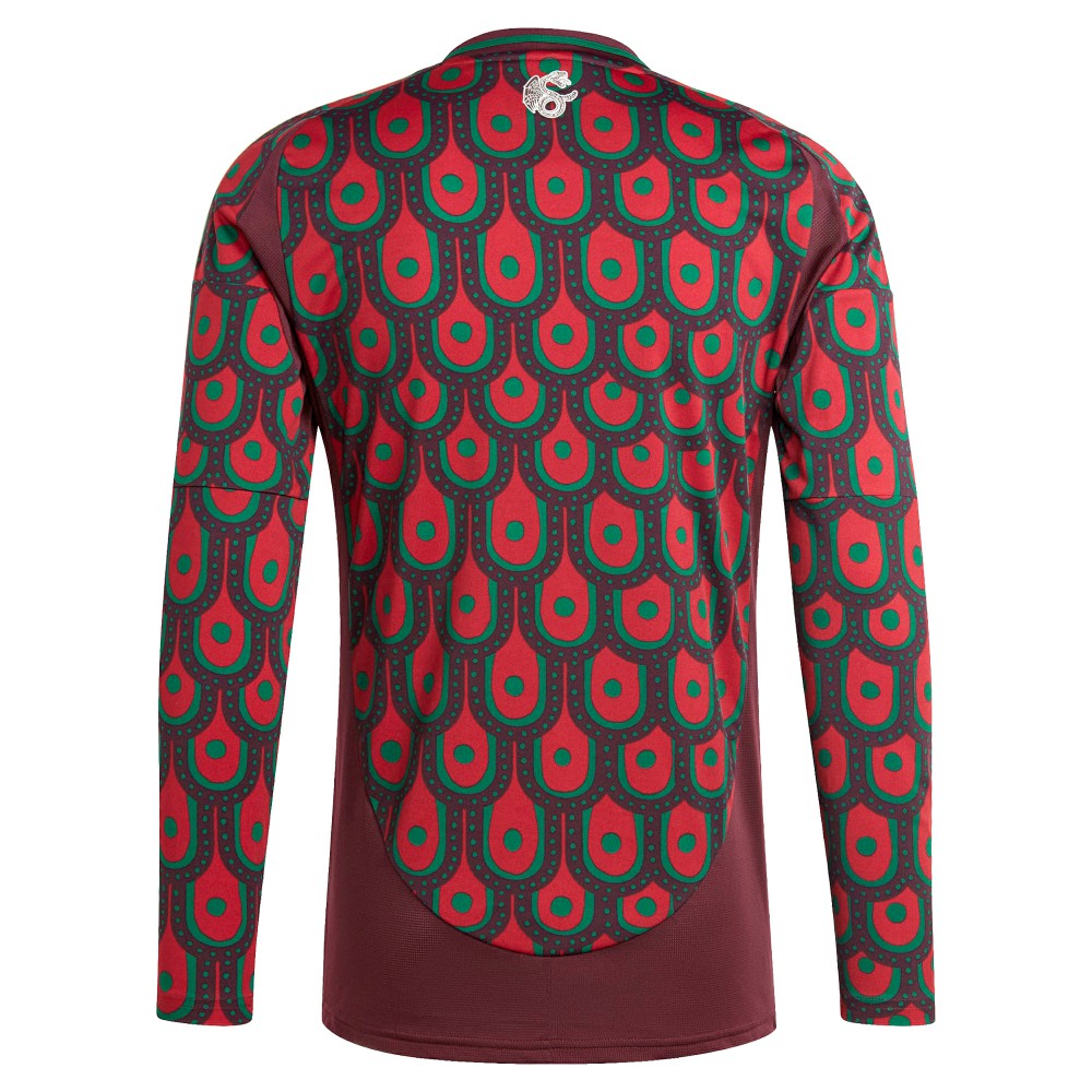 Mexico National Team 2024 Home Replica Long Sleeve Jersey for sale - Burgundy 