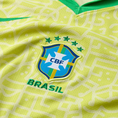 Brazil National Team Women's 2024 Home Stadium Replica Jersey – Yellow 