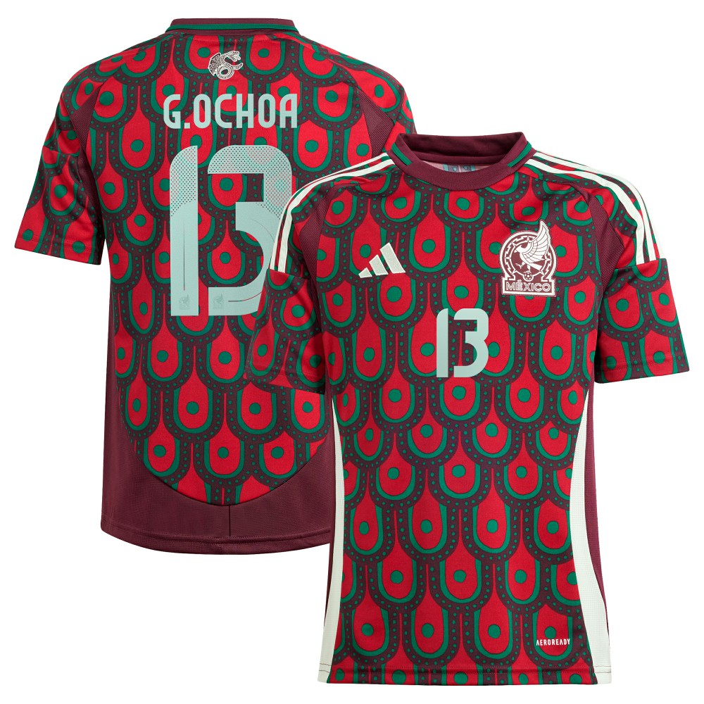 Guillermo Ochoa Mexico National Team Youth 2024 Home Replica Player Jersey for sale - Burgundy 