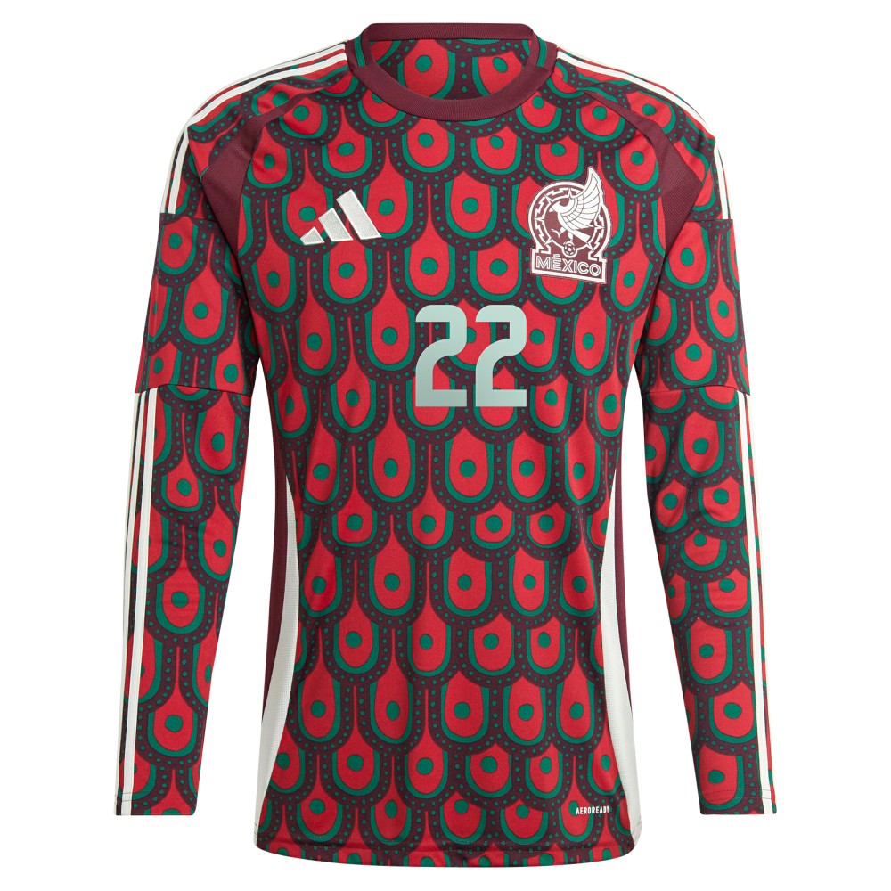 Hirving Lozano Mexico National Team 2024 Home Replica Player Long Sleeve Jersey for sale - Burgundy 