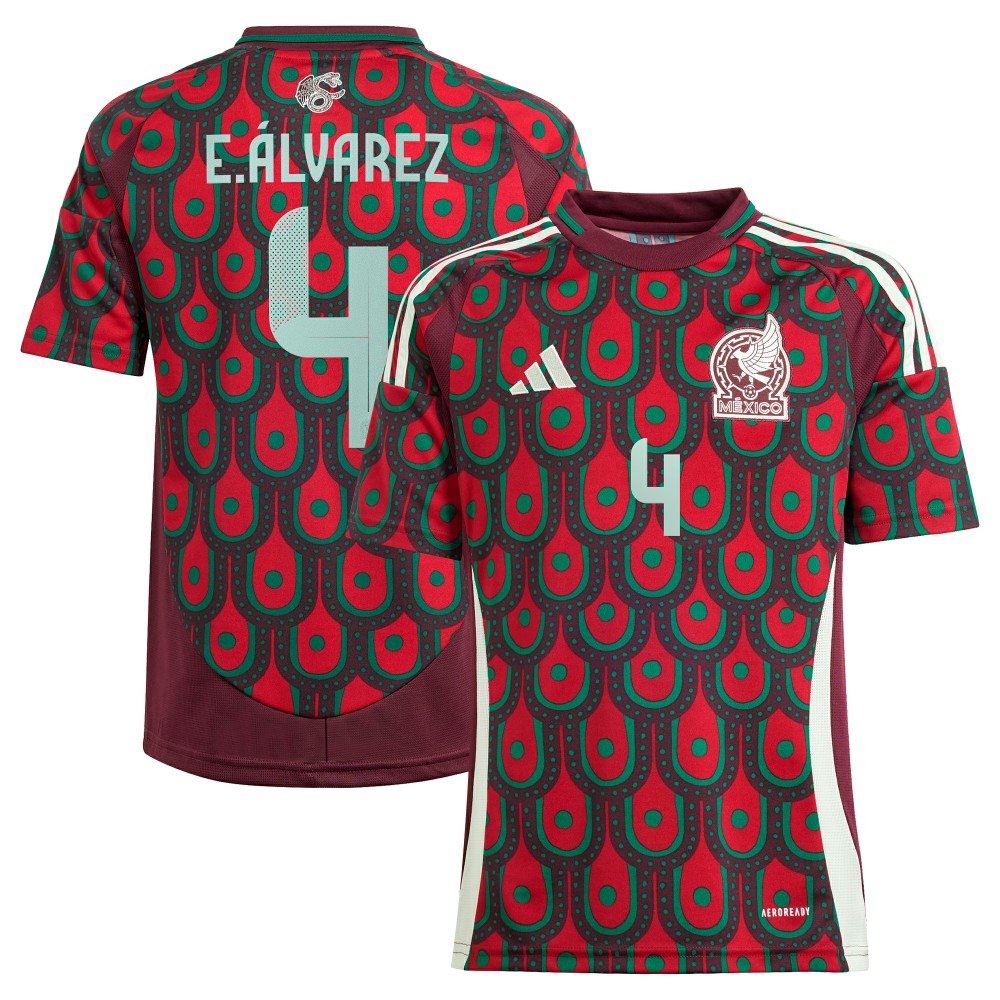Edson Alvarez Mexico National Team Youth 2024 Home Replica Player Jersey for sale - Burgundy 