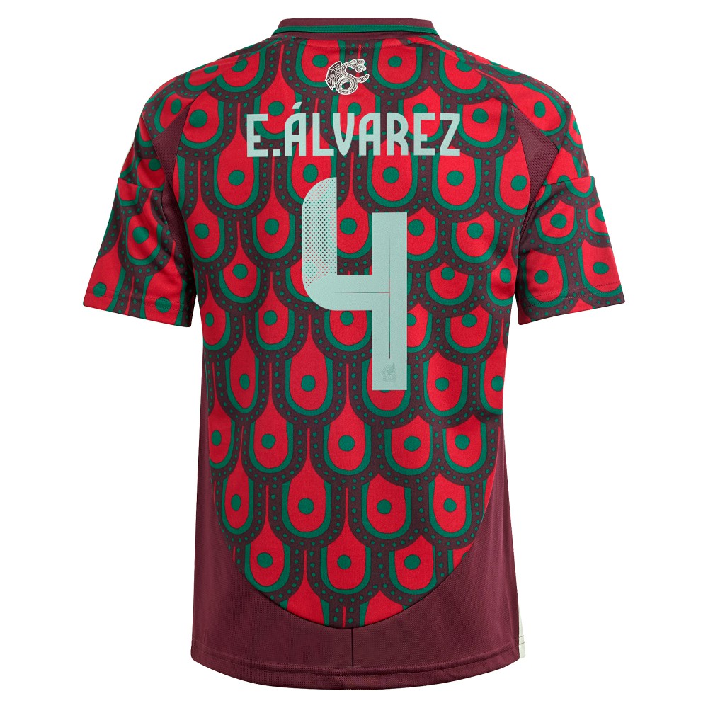 Edson Alvarez Mexico National Team Youth 2024 Home Replica Player Jersey for sale - Burgundy 