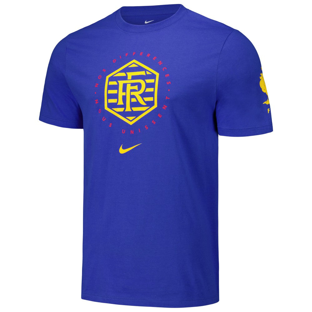 France National Team Localized Core Cotton T-Shirt for sale - Royal 