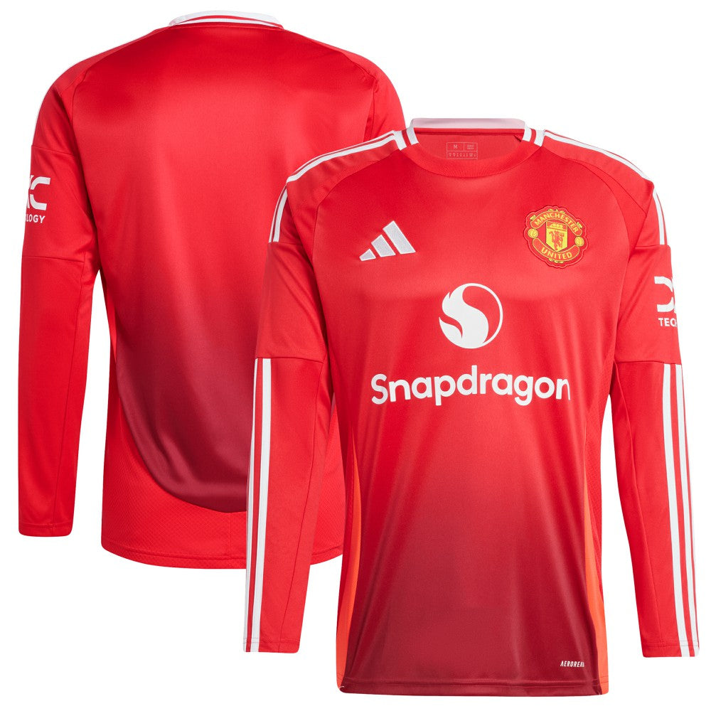 Manchester United 2024/25 Home Long Sleeve Replica Jersey Discount - Red 