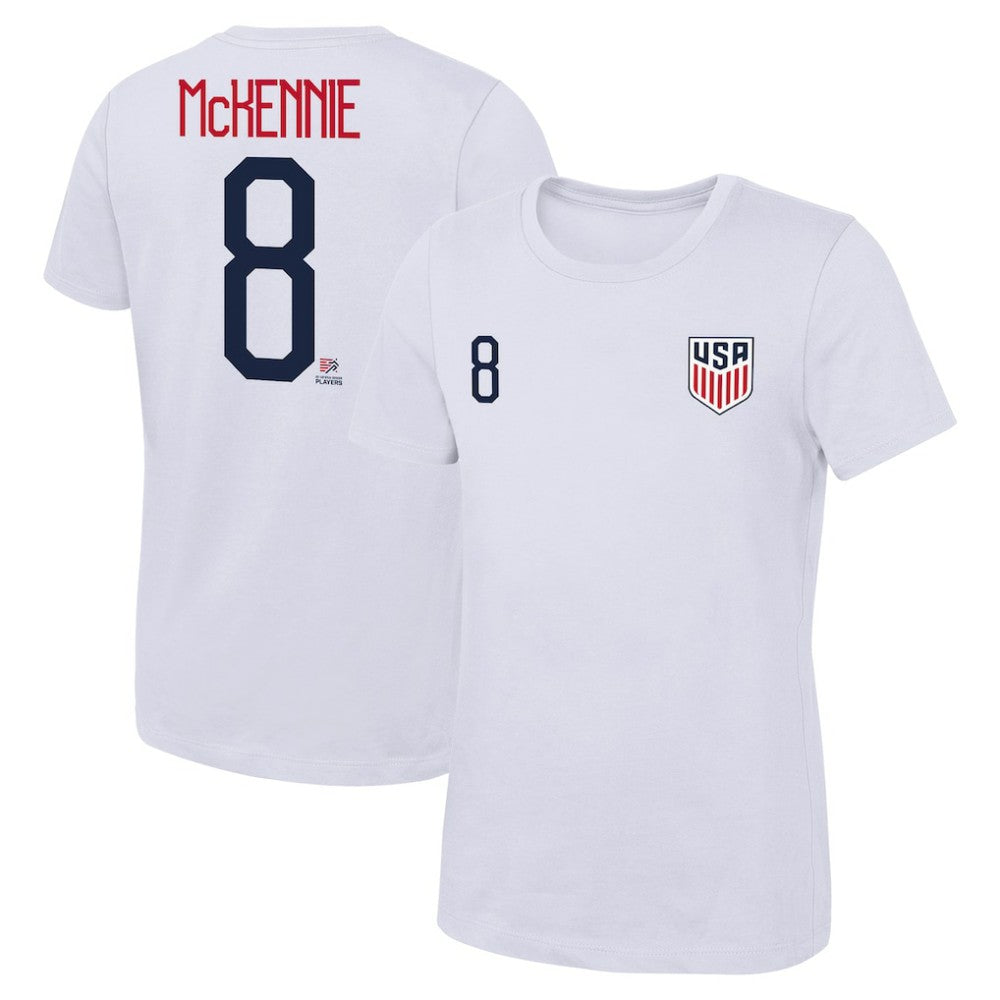 Weston McKennie USMNT Women's Name & Number T-Shirt on sale - White 