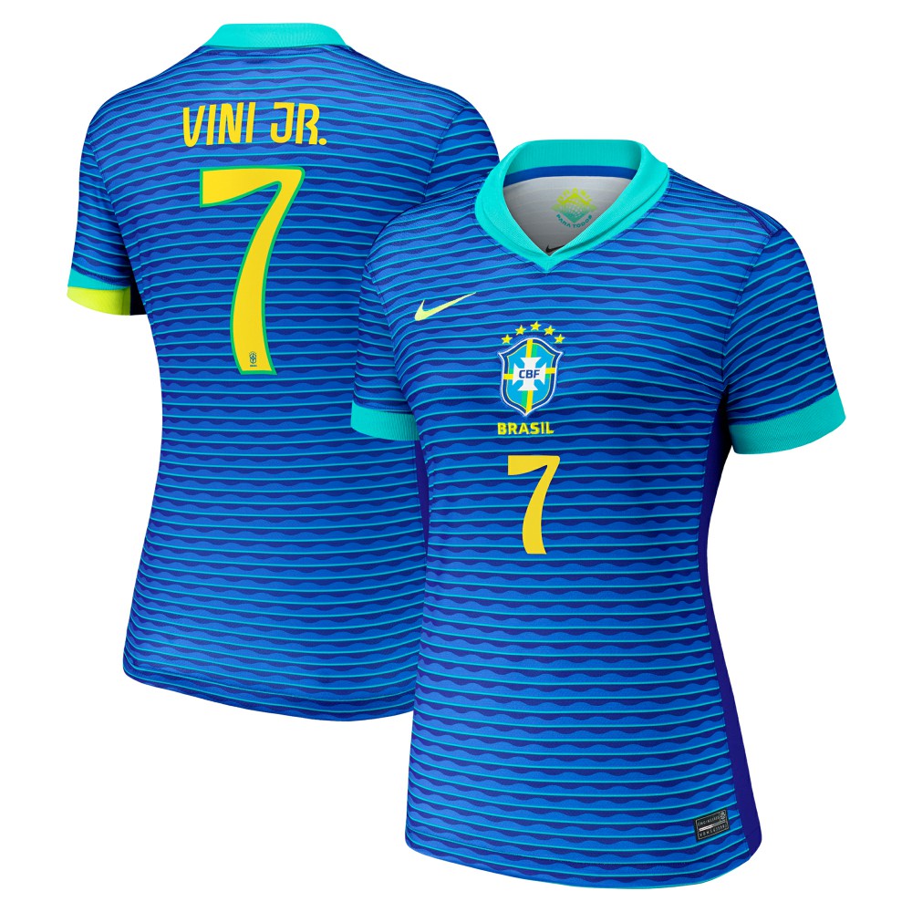 Vini Jr. Brazil National Team Women's 2024 Away Replica Jersey for sale - Blue 