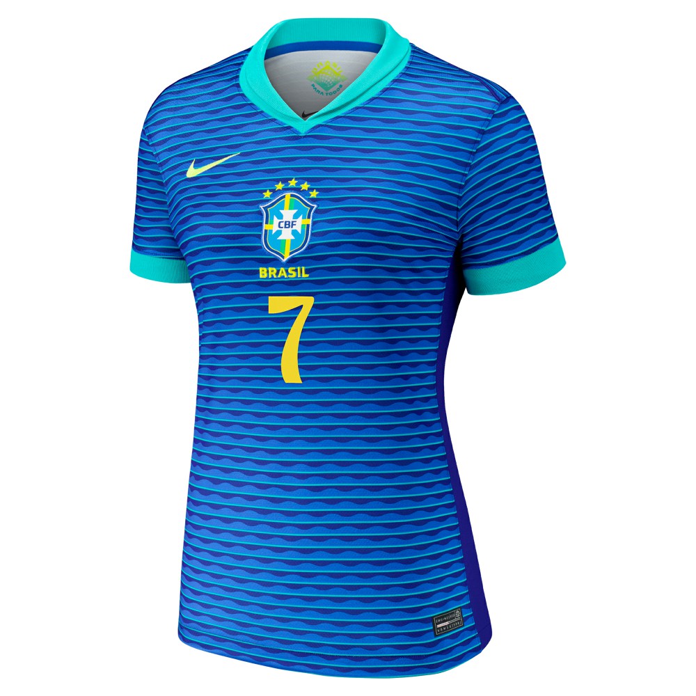 Vini Jr. Brazil National Team Women's 2024 Away Replica Jersey for sale - Blue 