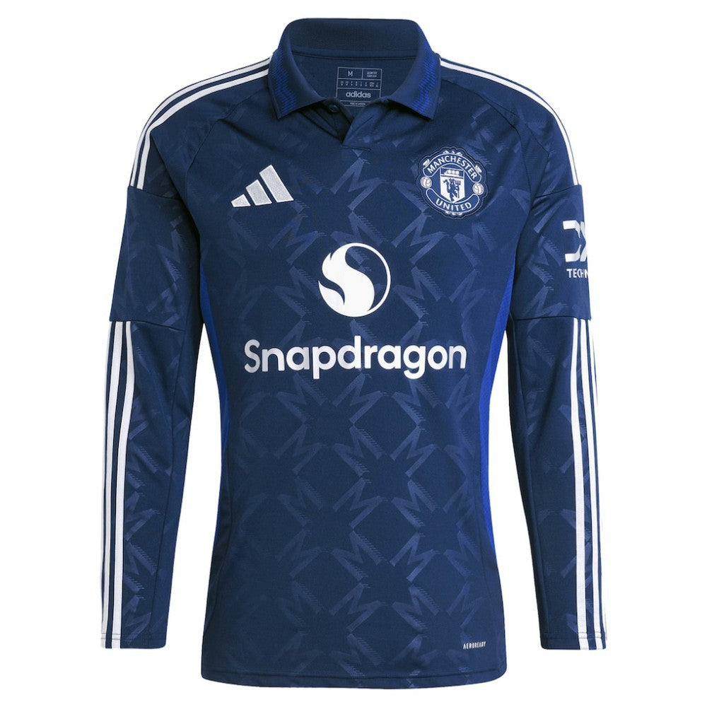 Manchester United 2024/25 Away Replica Long Sleeve Jersey Discount - Navy 